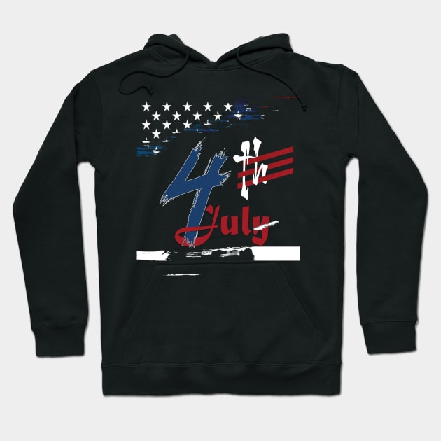 July 4th Hoodie by TeeText